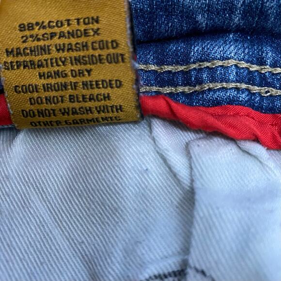 Makobi Biker Jeans Mens Size 38 x 34 Rip & Repair Distressing Paint Splatter - Picture 11 of 15